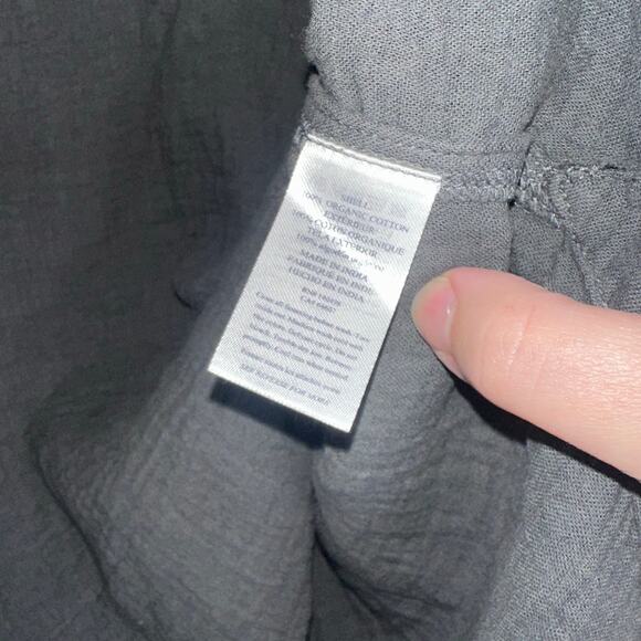 Faherty Dream Desmond Organic Cotton Top Washed Black Size Large NWT - Picture 6 of 8